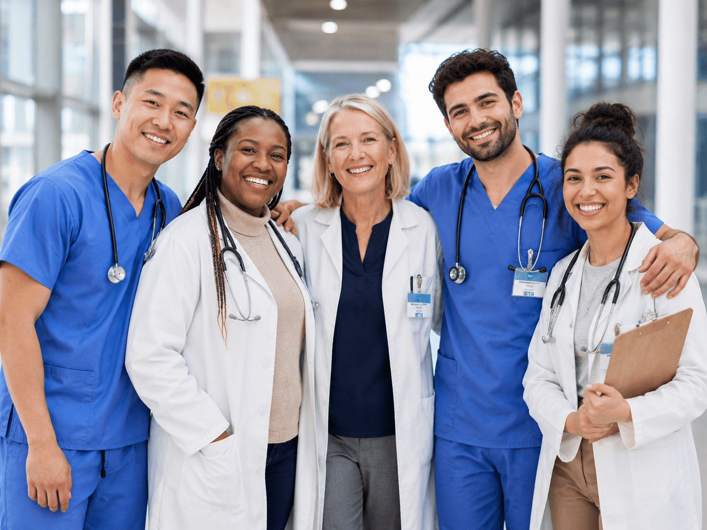 Healthcare professionals caring for patients